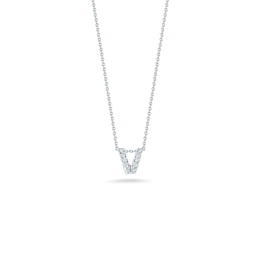Roberto Coin Love Letter Diamond Pendant Necklace