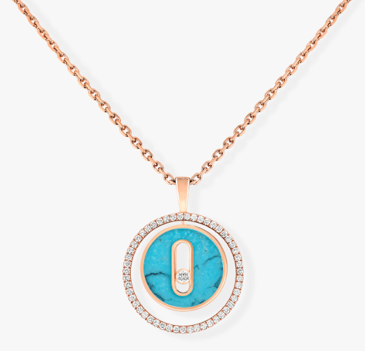 Messika Turquoise 18K Polished Pink Gold Pendant Necklace
