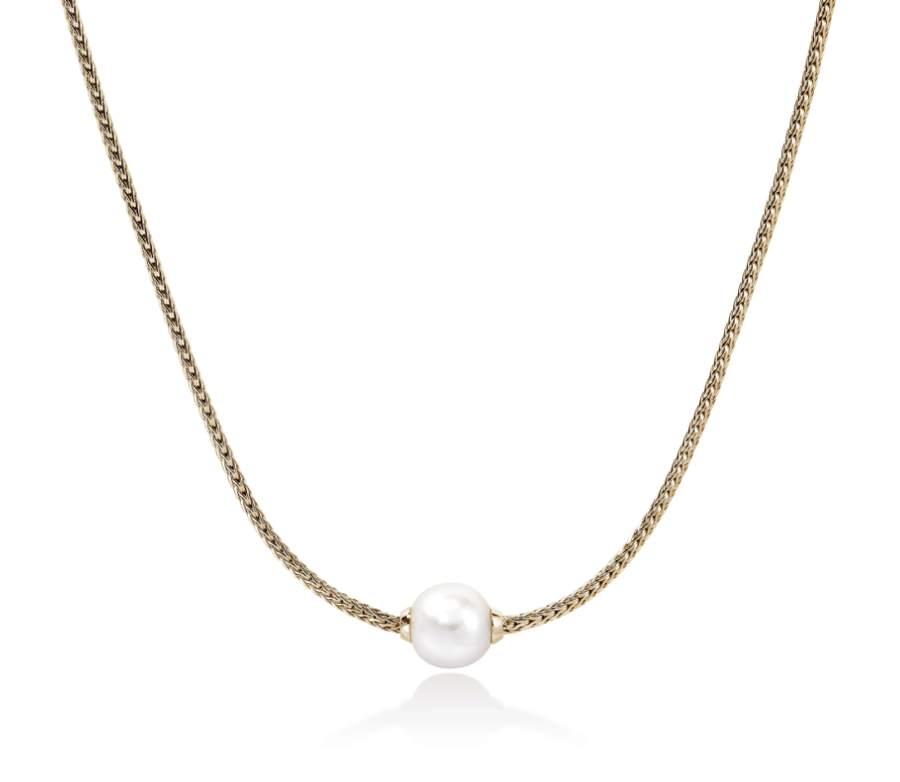 John Hardy Freshwater Pearl 14K Yellow Gold Chain Necklace