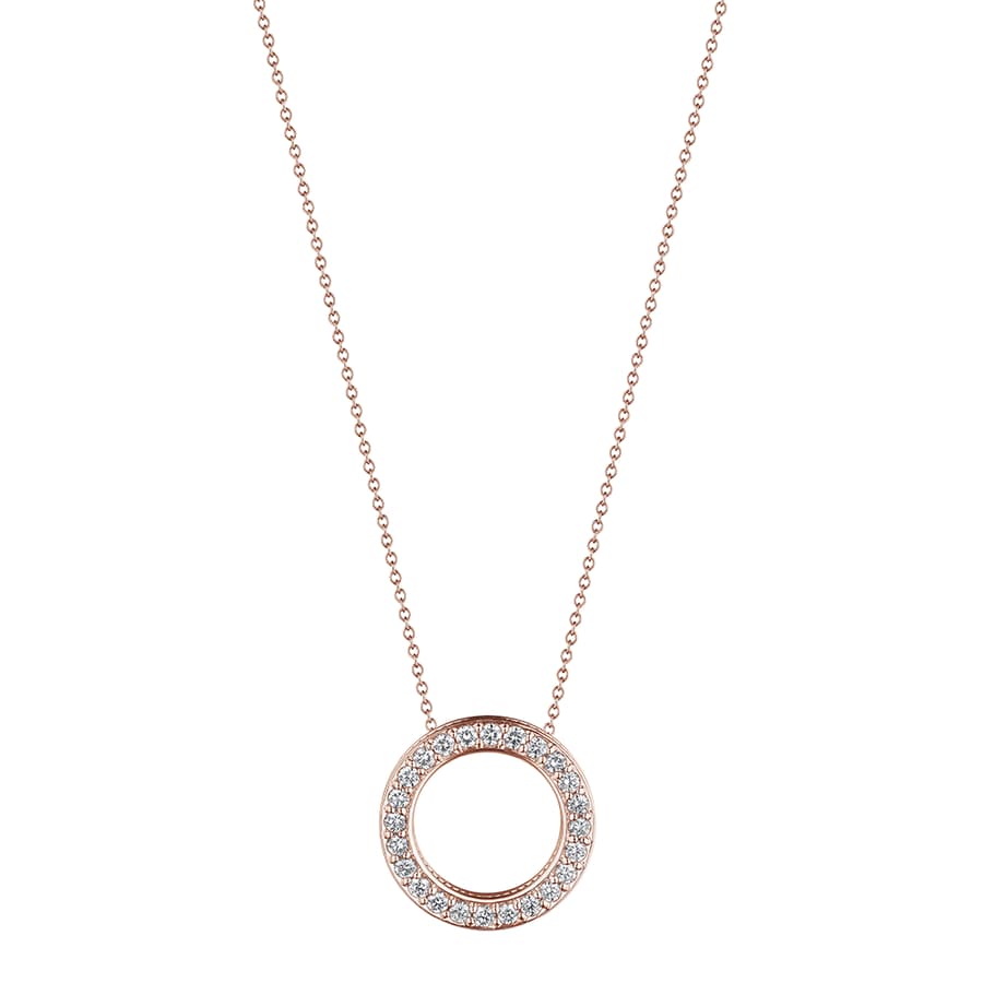 Verragio Diamond 18K Polished Rose Gold Pendant Necklace
