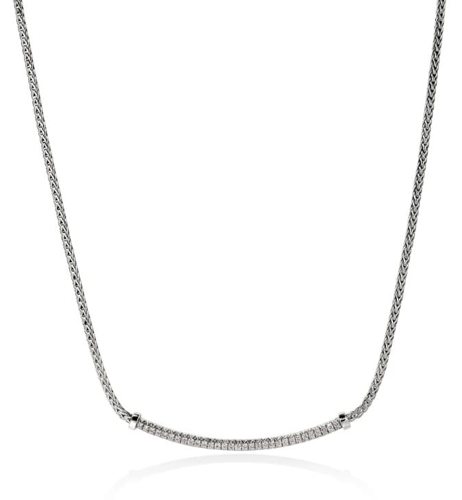 John Hardy Diamond 14K Polished Silver Sterling Silver Chain Necklace