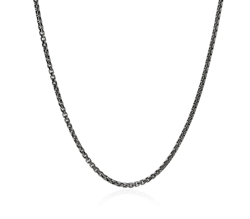 John Hardy Classic Chain Matte Black Sterling Silver Chain Necklace