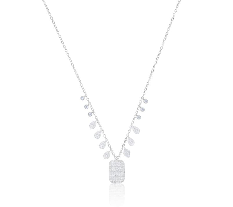 MEIRA T Diamond 14K Polished White Gold Pendant Necklace