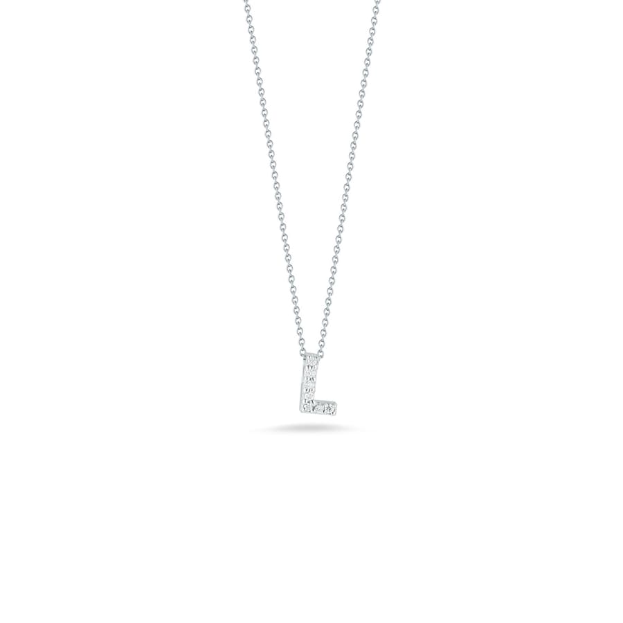 Roberto Coin Love Letter Diamond Pendant Necklace