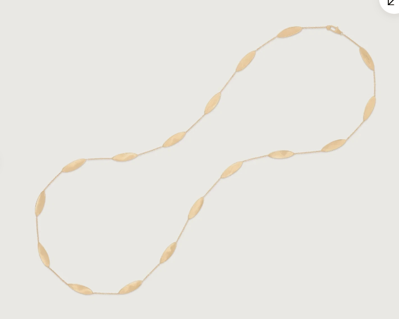 Marco Bicego Lunaria 18K Engraved Yellow Gold Chain Necklace
