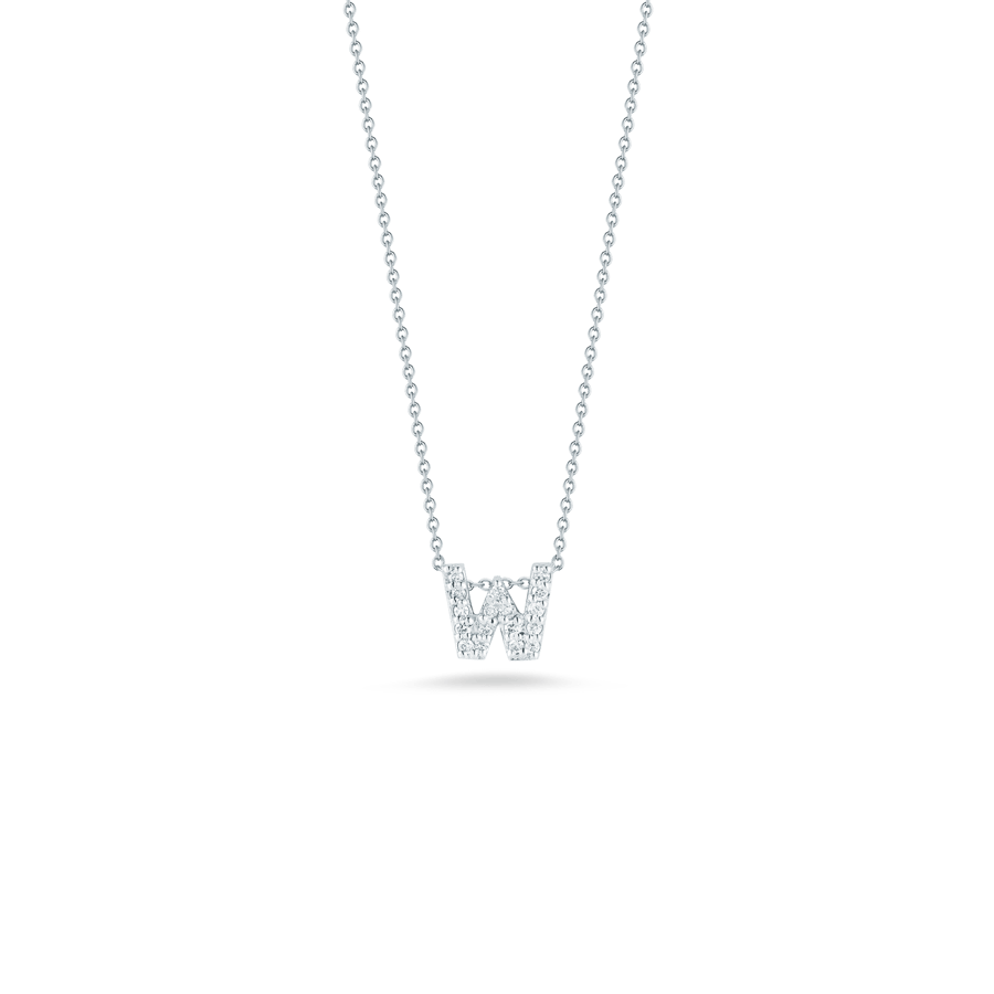 Roberto Coin Love Letter Diamond Pendant Necklace