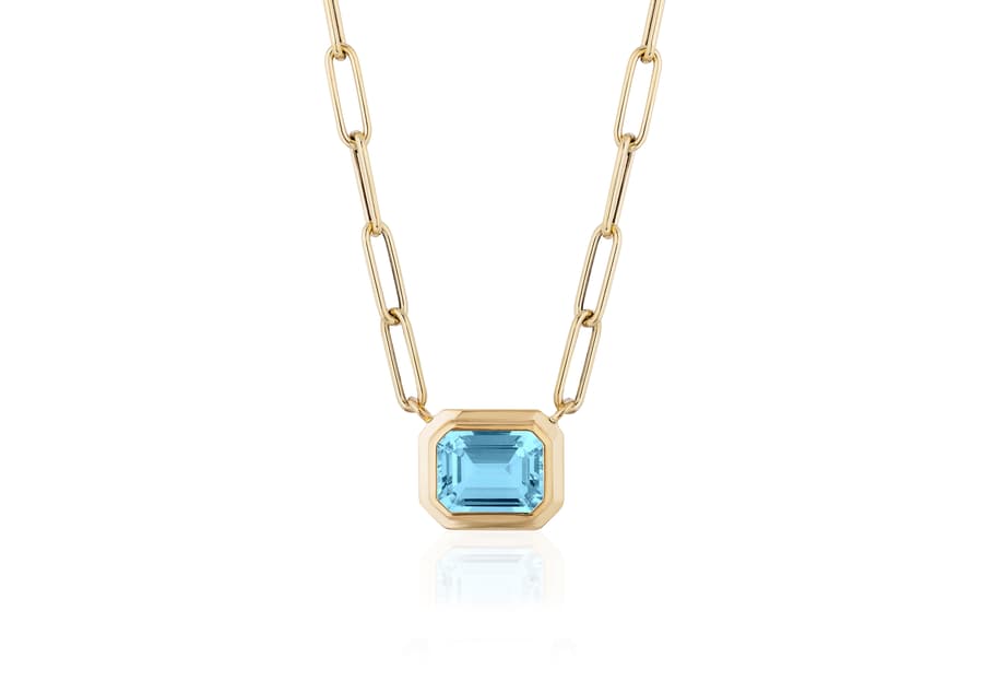 Goshwara Manhattan Topaz 18K Polished Yellow Gold Chain Necklace
