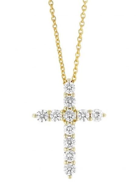 Roberto Coin Tiny Treasures Diamond 18K Polished Yellow Gold Pendant Necklace