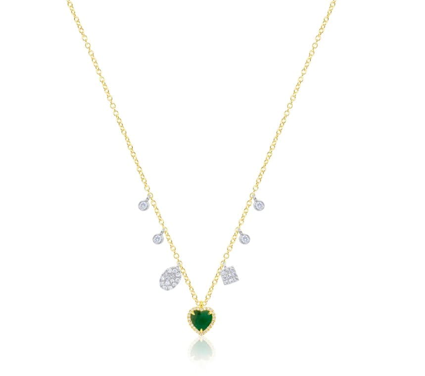 MEIRA T Emerald 14K Polished Yellow Gold Chain Necklace