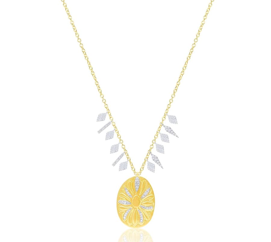 MEIRA T Diamond 14K Polished Yellow Gold Pendant Necklace