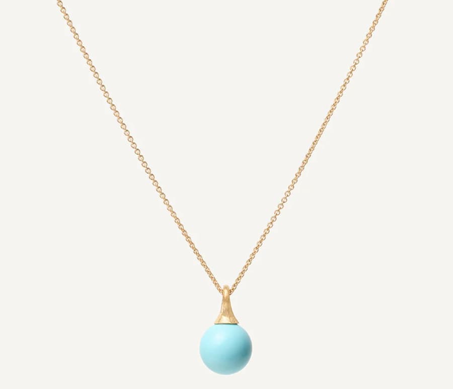 Marco Bicego Africa Turquoise 18K Yellow Gold Chain Necklace