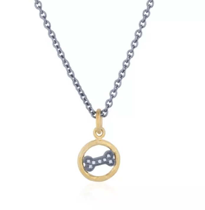 Lika Behar Collection Diamond 24K Satin Yellow Gold Chain Necklace