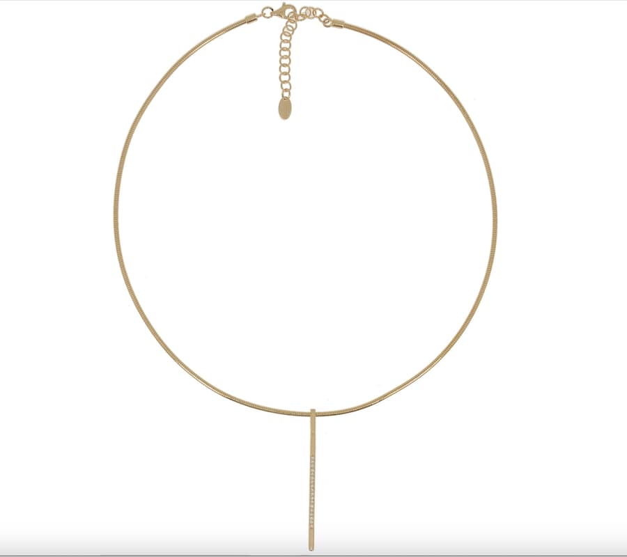 Pesavento Diamond 18K Polished Yellow Vermeil Drop Necklace