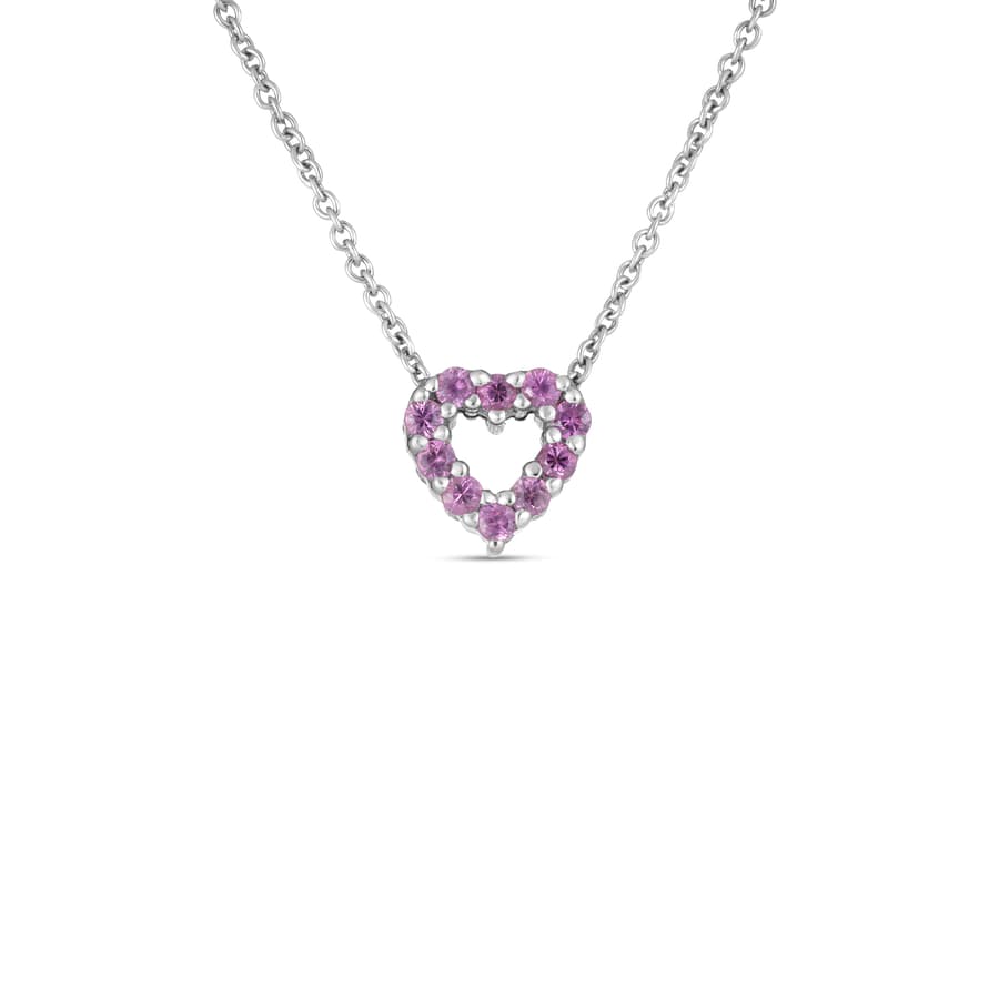Roberto Coin Diamond 18K Polished White Gold Pendant Necklace