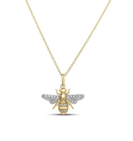 Roberto Coin Tiny Treasures Diamond 18K Polished Yellow Gold Pendant Necklace