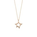 Bee Goddess Diamond 14K Polished Rose Gold Pendant Necklace