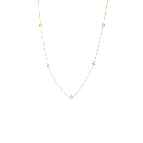 Roberto Coin Diamond 18K Polished Yellow Gold Station Necklace