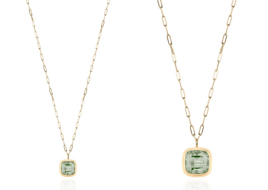 Goshwara Manhattan Prasiolite 18K Polished Yellow Gold Pendant Necklace