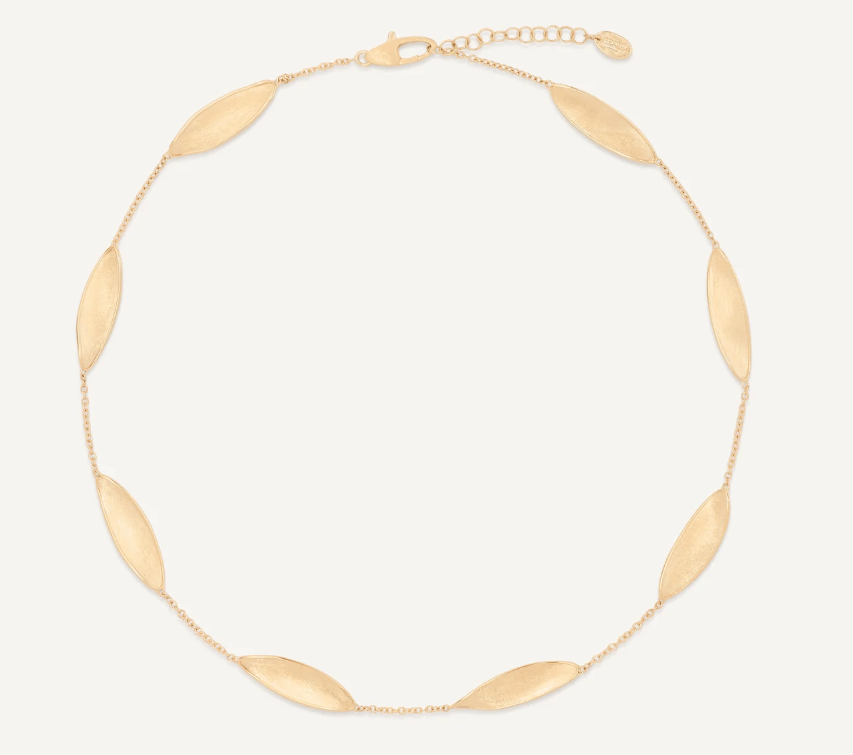 Marco Bicego Lunaria 18K Engraved Yellow Gold Drop Necklace