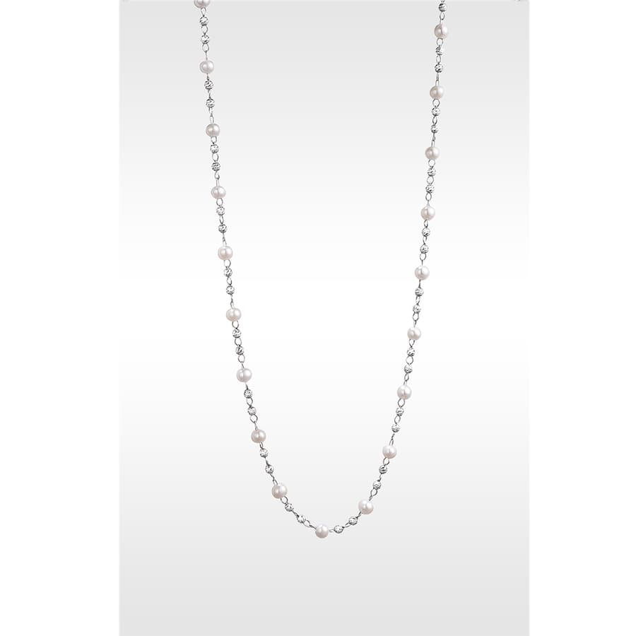 Platinum Born Pearl Chain Necklace