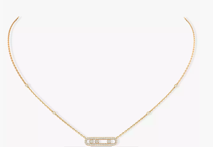 Messika Move Diamond 18K Polished Yellow Gold Pendant Necklace
