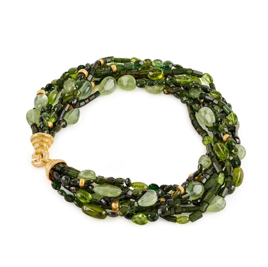 Katy Briscoe Tourmaline 18K Polished Yellow Gold Chain Necklace