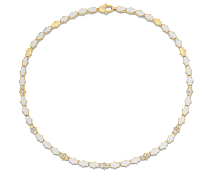 Roberto Coin Diamond 18K Polished Yellow Gold Collar Necklace