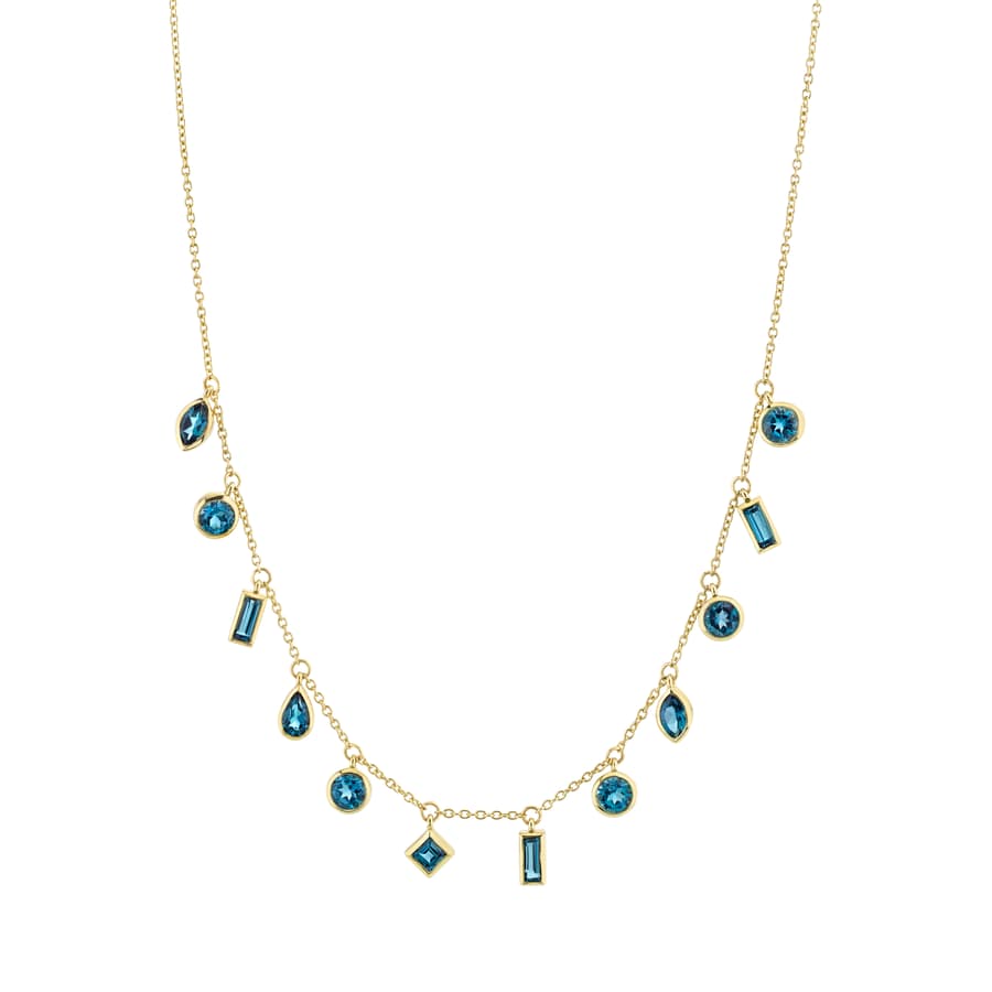 Sloane Street Topaz 18K Yellow Gold Chain Necklace