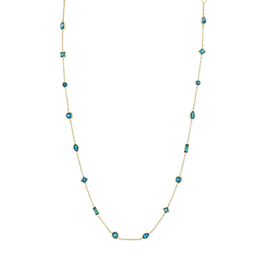 Sloane Street Topaz 18K Yellow Gold Chain Necklace