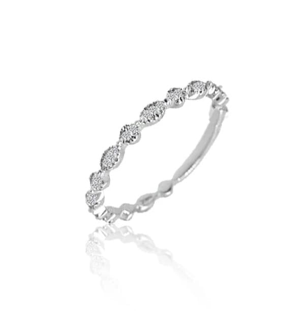 MEIRA T Diamond 14K Polished White Gold Band Ring