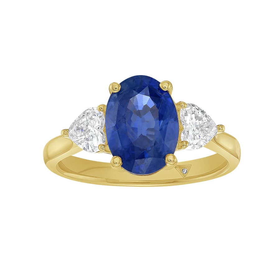 Ruchi Sapphire 18K Polished Yellow Gold Band Ring