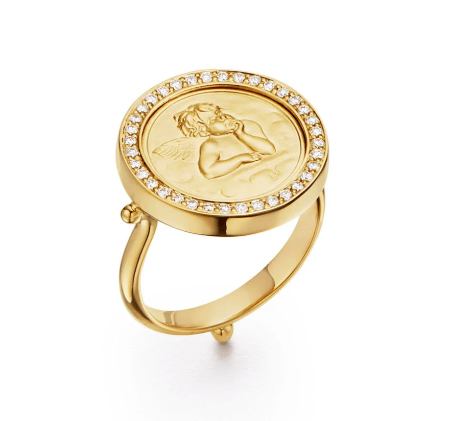 Temple St Clair Diamond 18K Polished Yellow Gold Cocktail Ring