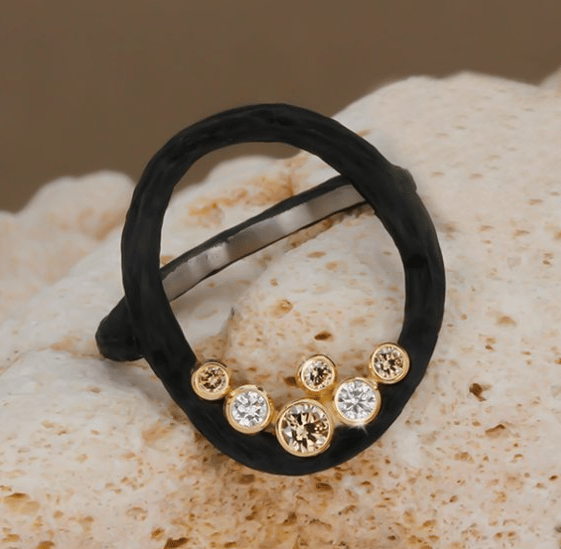 Sarah Graham Diamond 18K Yellow Gold Cocktail Ring