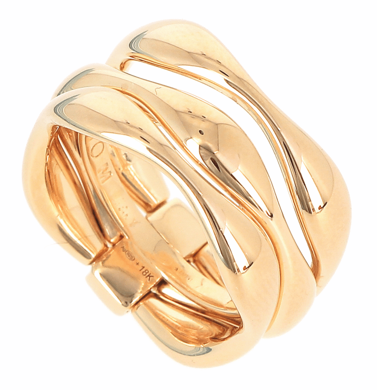 Pesavento Elegance 18K Matte Yellow Vermeil Dangle Ring