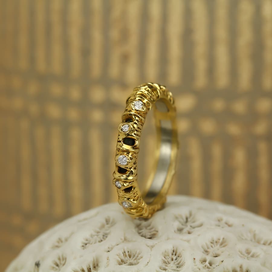 Sarah Graham Diamond 18K Polished Yellow Gold Band Ring
