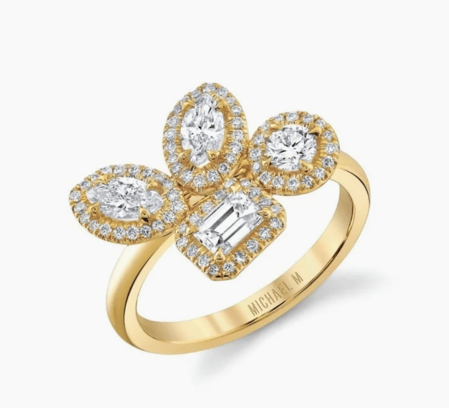 Michael M Diamond 18K Polished Yellow Gold Band Ring