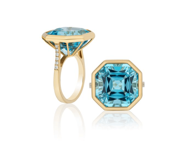Goshwara Gossip Topaz 18K Polished Yellow Gold Band Ring