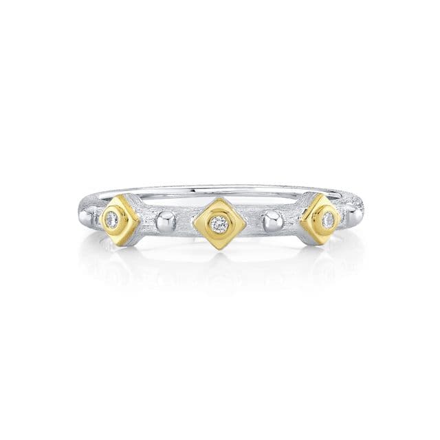 Sloane Street Diamond Silver Sterling Silver Band Ring