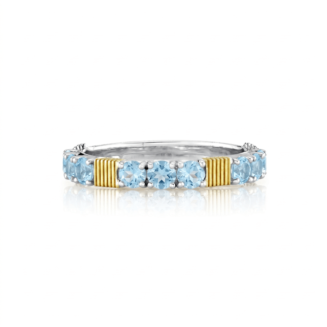 Sloane Street Topaz Silver Sterling Silver Band Ring