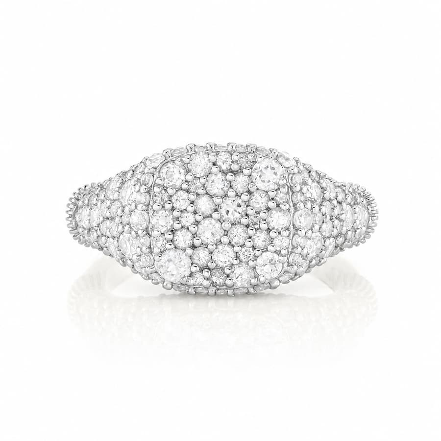 Sloane Street Topaz Silver Sterling Silver Signet Ring