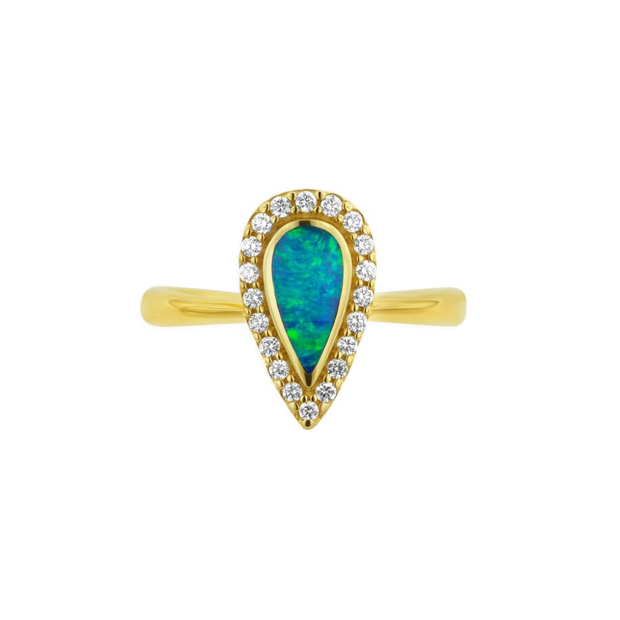 Kabana Opal 14K Polished Yellow Gold Band Ring