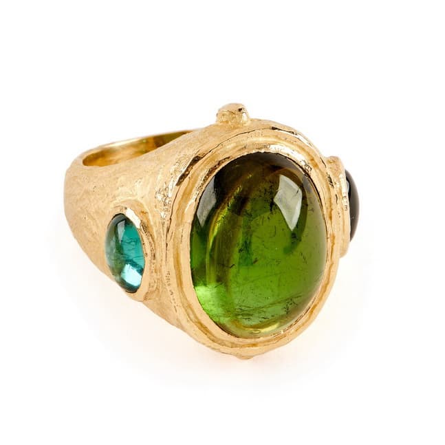 Katy Briscoe Tourmaline 18K Polished Yellow Gold Cocktail Ring