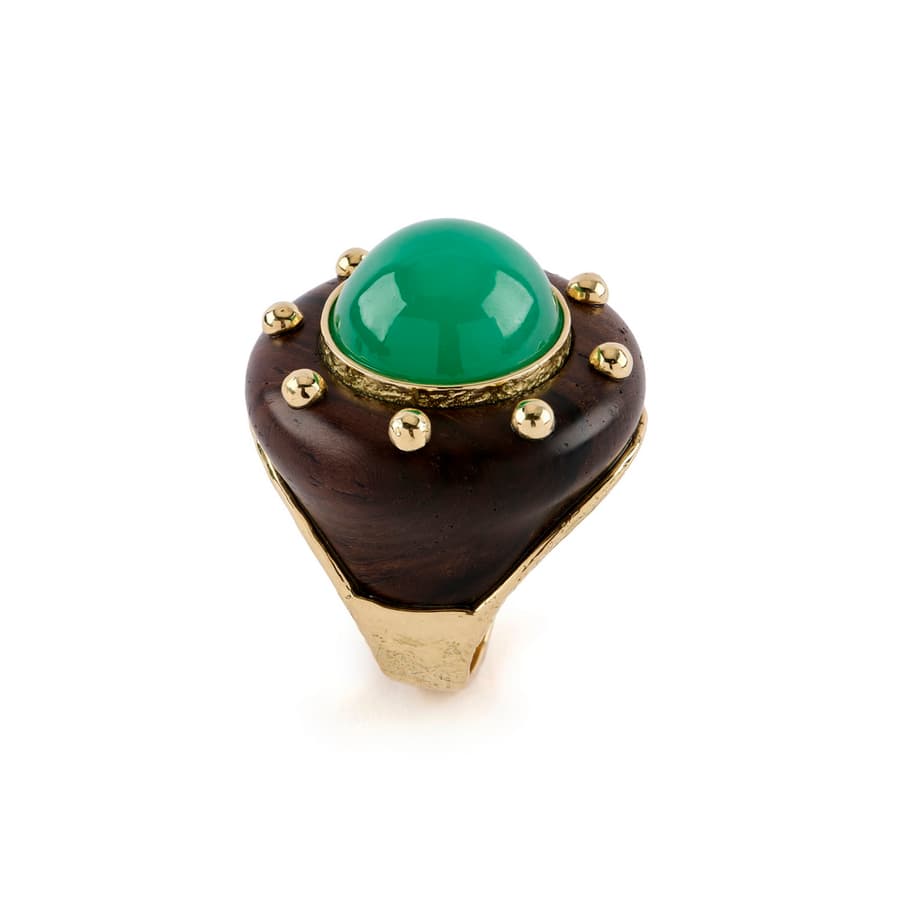 Katy Briscoe 18K Semi-Polished Yellow Gold Cocktail Ring