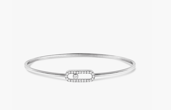 Messika Move Diamond 18K Polished Yellow Gold Bangle Bracelet