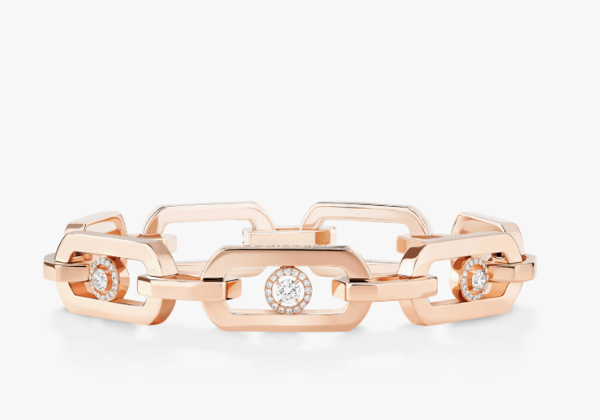 Messika Move Diamond 18K Polished Yellow Gold Link Bracelet
