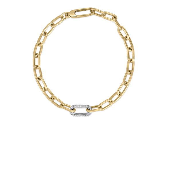 Roberto Coin Diamond 18K Polished Yellow Gold Chain Necklace