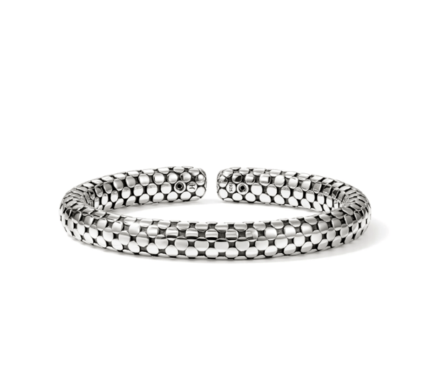 John Hardy Dot Hammered White Sterling Silver Cuff Bracelet