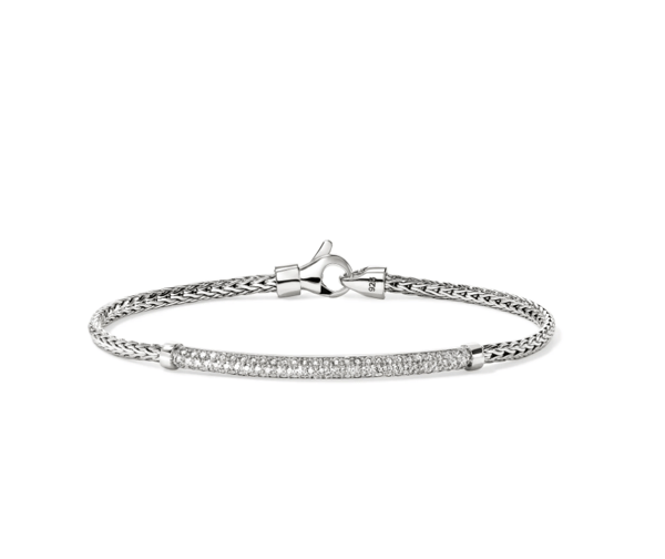 John Hardy Diamond Sterling Silver Chain Bracelet