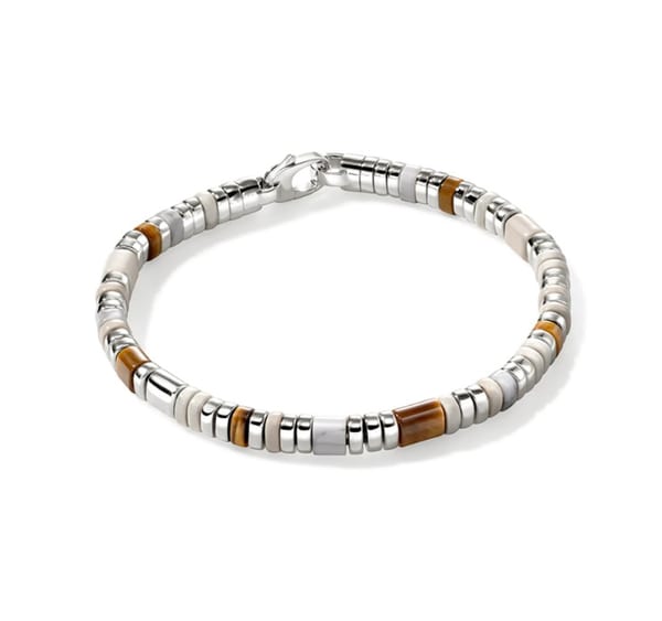 John Hardy Classic Chain Tiger Eye Silver Sterling Silver Chain Bracelet