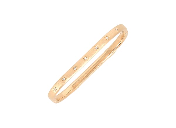 Pesavento Diamond 18K Matte Yellow Vermeil Bangle Bracelet